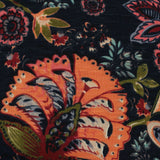 Orange Floral Knit, Polyester