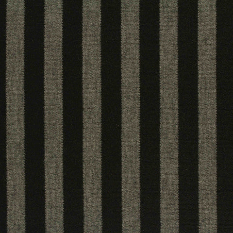 Black Stripes Interlock Knit, Poly-Viscose, 195 gsm
