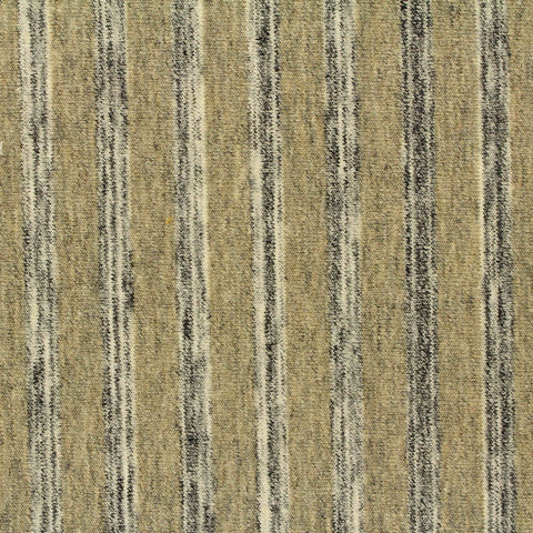 Black Vertical-Stripe French Terry, Cotton-Poly, 385 gsm
