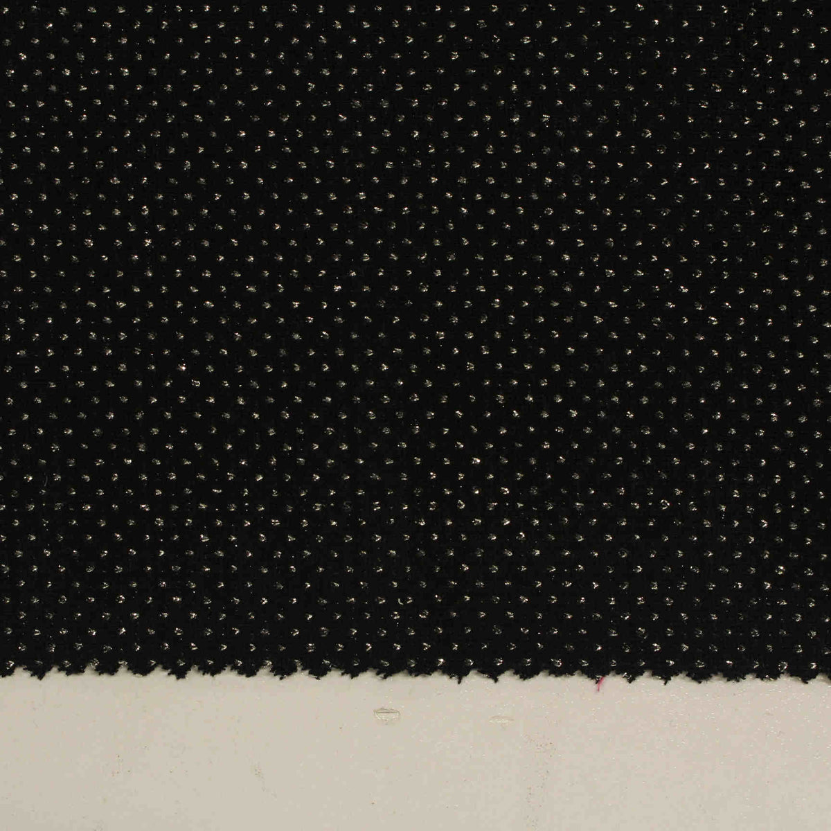 Jacquard Cotton Modal Metallic Jersey Knit Fabric, 150 gsm, 163 cm — Black