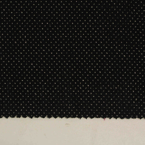Jacquard Cotton Modal Metallic Jersey Knit Fabric, 150 gsm, 163 cm — Black