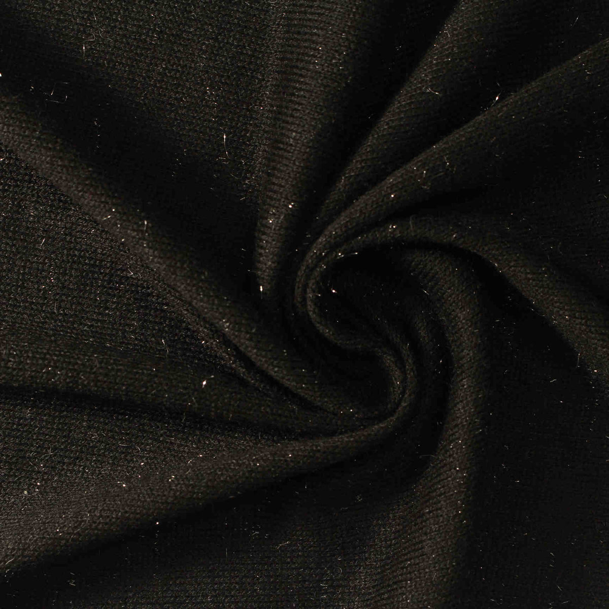 Black Marl Jersey Knit, Viscose-Poly, 150 gsm