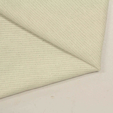 Viscose Polyester Metallic Rib Knit Fabric, 130 gsm, 165 cm — Beige