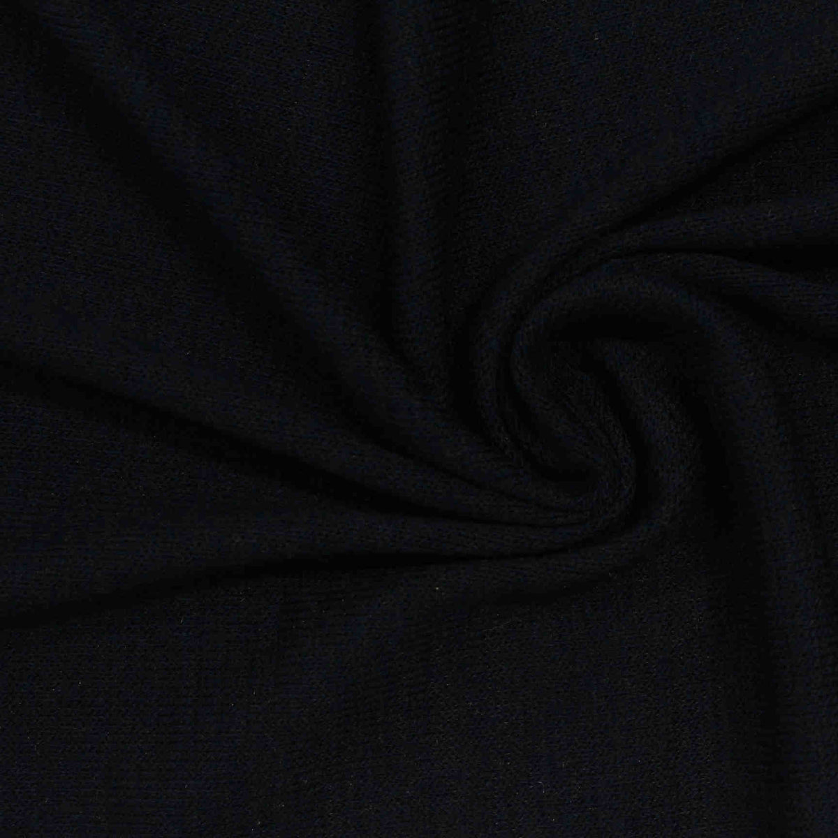 Black Textured Chunky Knit, Viscose-Poly