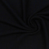 Viscose Polyester Stretch Chunky Knit Fabric, 200 gsm — Black