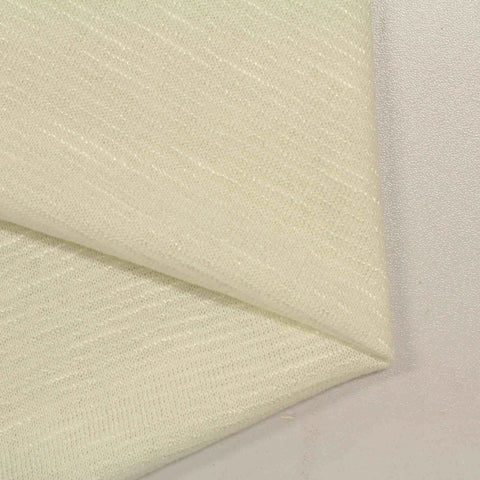 Slub Polyester Viscose Chunky Knit Fabric, 202 gsm — Beige