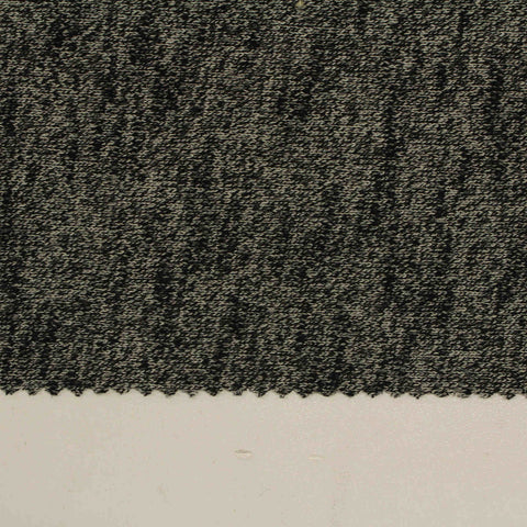 Black Marl Chunky Knit, Viscose-Poly, 177 gsm, 155 cm