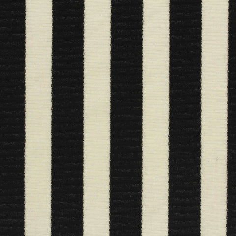 Black Vertical-Stripe Rib Knit, Viscose-Poly, 175 gsm