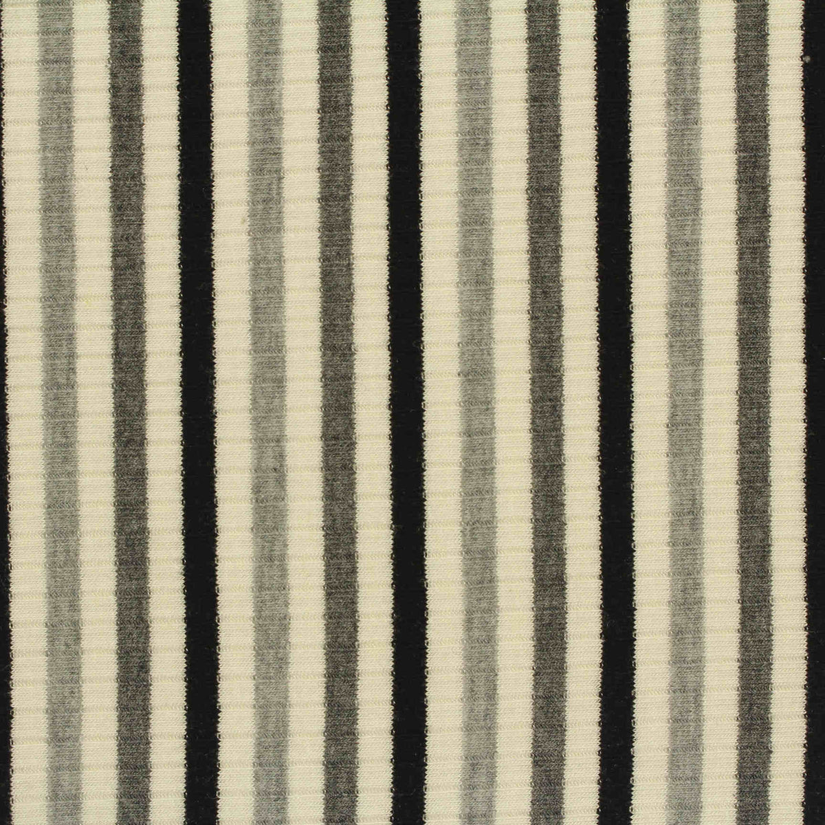 Black Vertical-Stripe Rib Knit, Viscose-Poly, 200 gsm