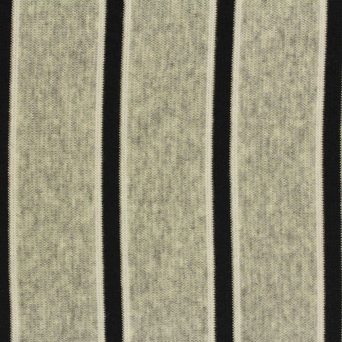 Beige Vertical-Stripe Rib Knit