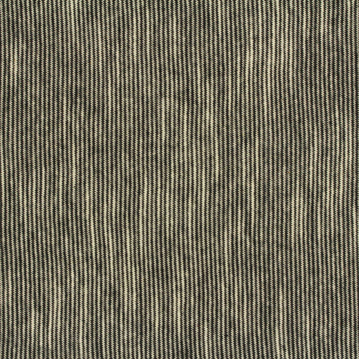 Black Vertical-Stripe Jersey Knit, Cotton, 128 gsm