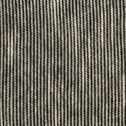 Black Vertical-Stripe Jersey Knit, Cotton, 128 gsm