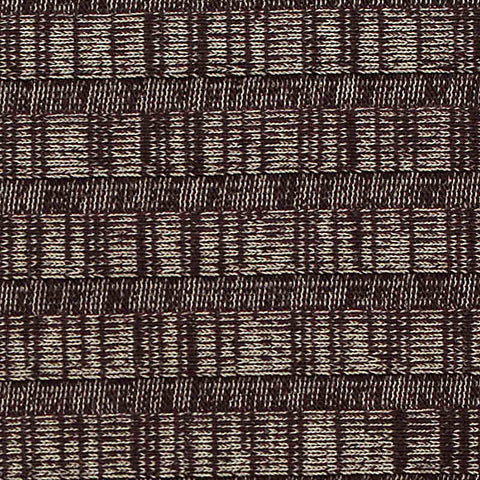 Dark Brown Bands Rib Knit, Cotton-Poly