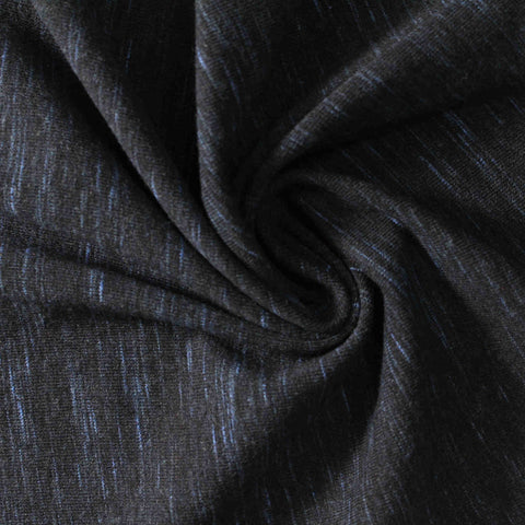 Dark Grey Marl Jersey Knit, Cotton, 230 gsm