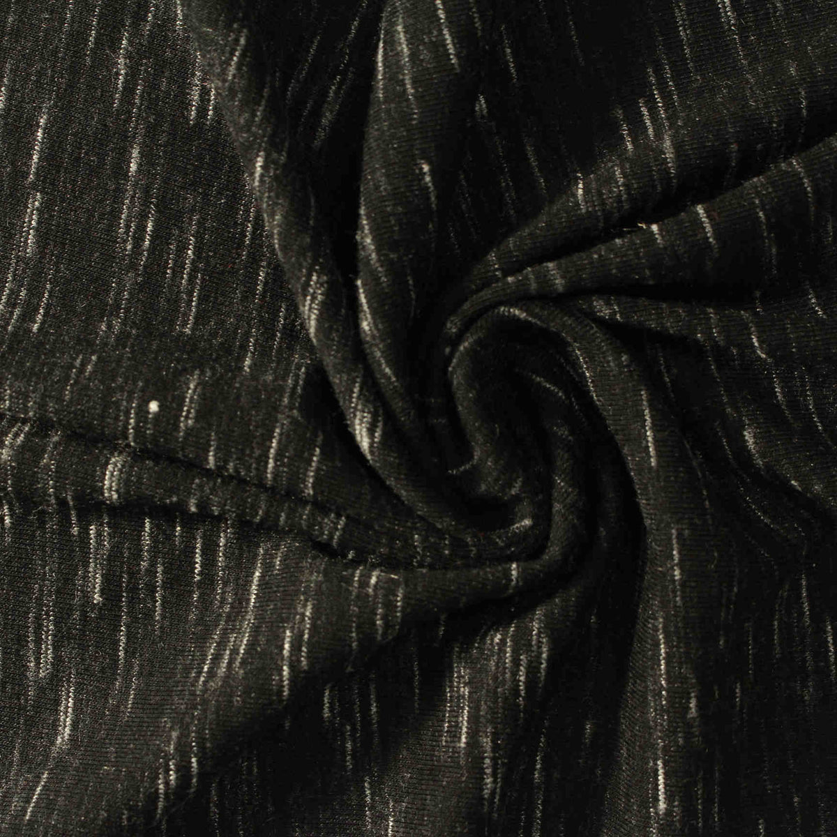 Black Heathered-Marl Jersey Knit, Viscose