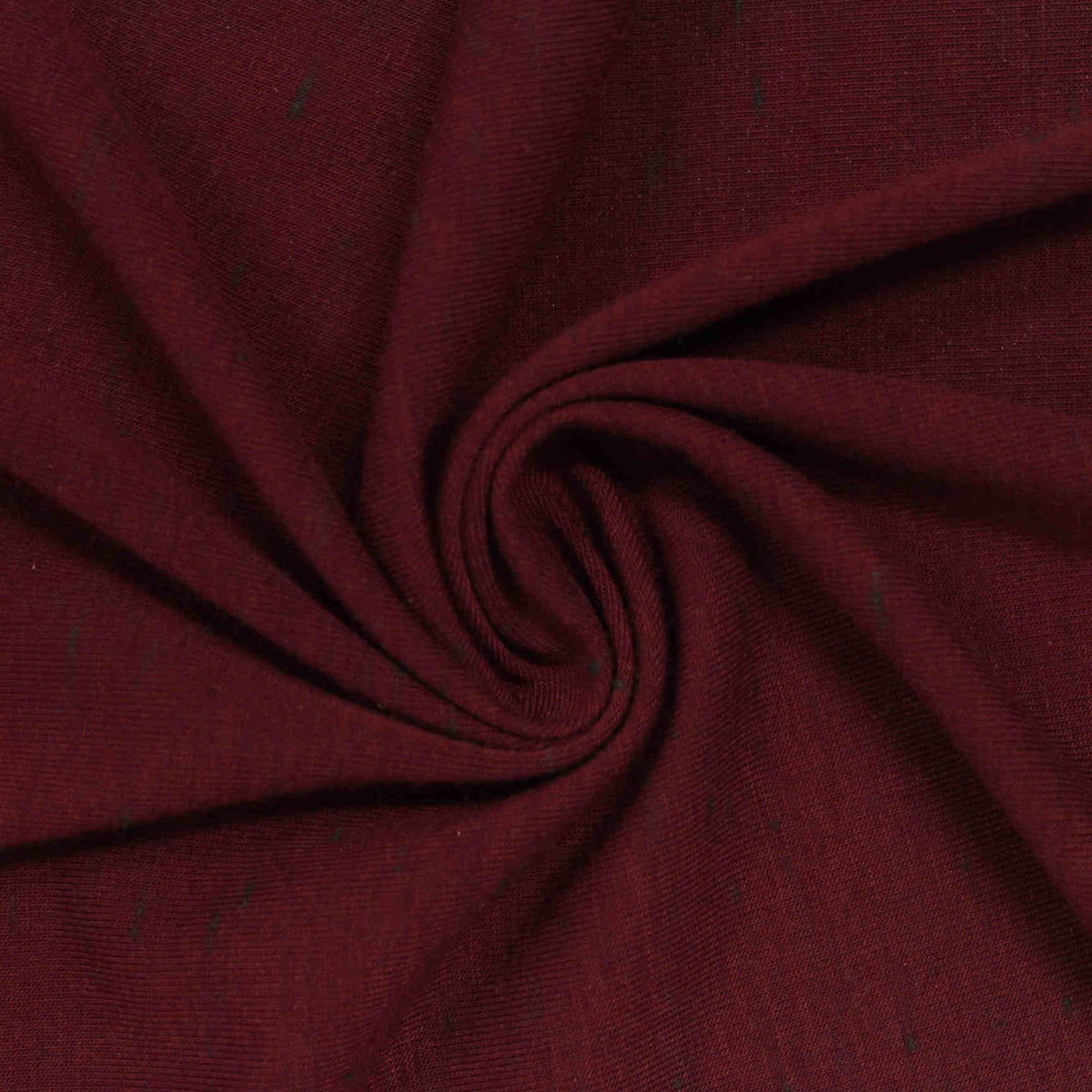 Burgundy Marl Jersey Knit, Polyester, 152 gsm
