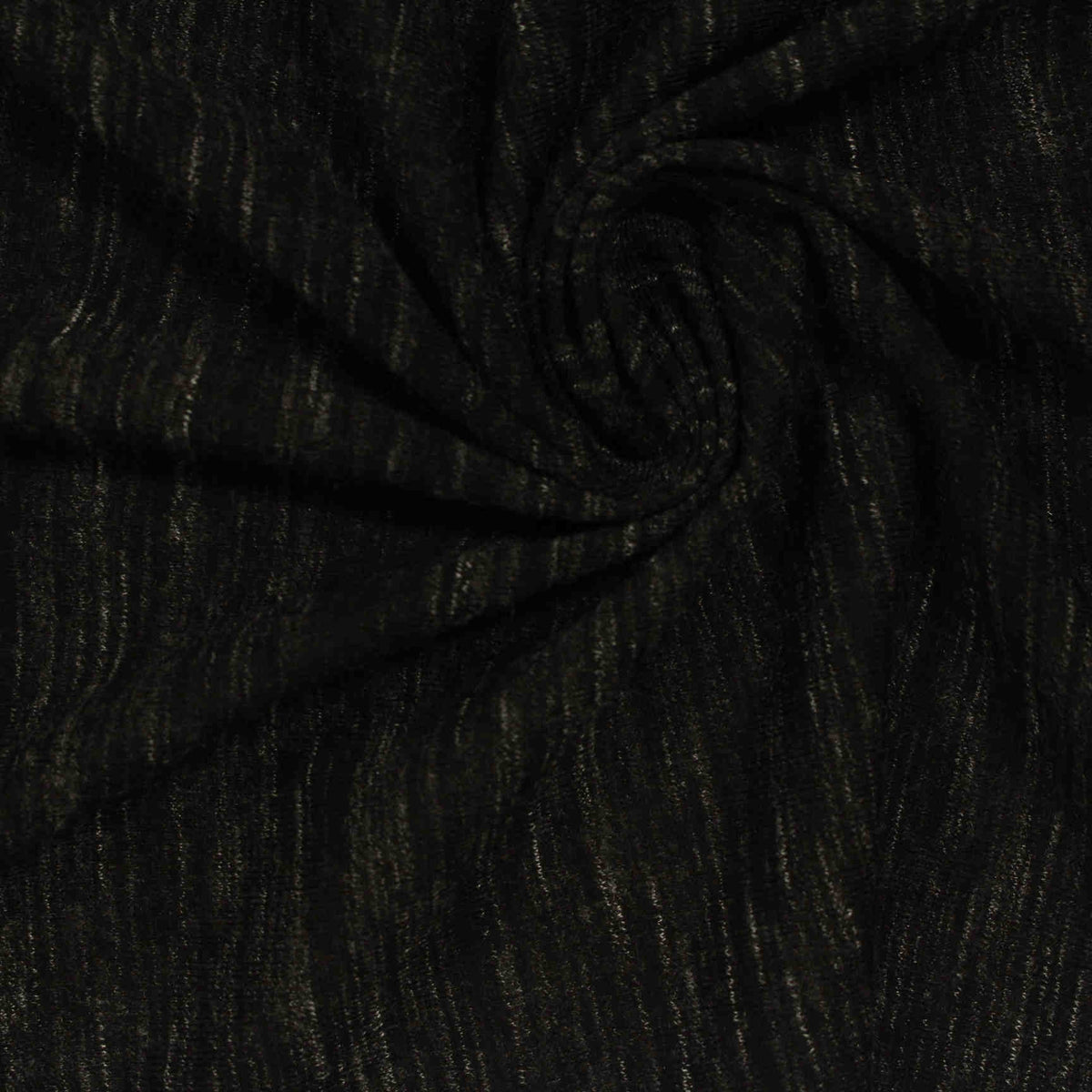 Black Marl Jersey Knit, Poly-Viscose, 115 gsm