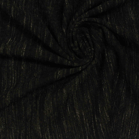 Black Marl Jersey Knit, Poly-Viscose, 115 gsm