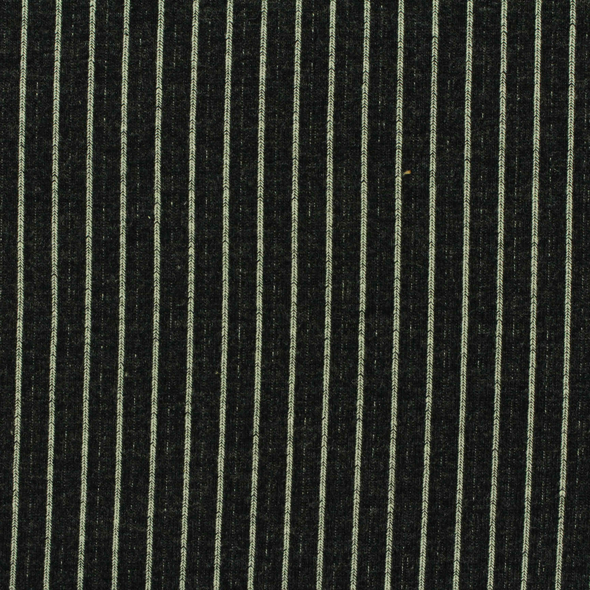 Black Vertical-Pinstripe French Terry, Cotton-Poly