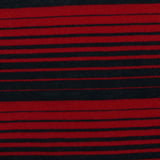 Red Horizontal-Stripe Jersey Knit, Cotton-Viscose