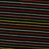 Black Horizontal-Stripe Jersey Knit, Viscose