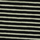 Black Horizontal-Stripe Knit, Cotton-Poly