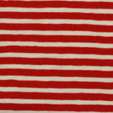 Red Horizontal-Stripe Knit, Cotton-Poly
