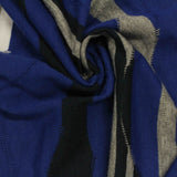 Blue Stripes Jacquard, Poly-Viscose