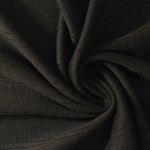 Jacquard 100% Polyester Mesh Fabric, 239 gsm, 160 cm — Black