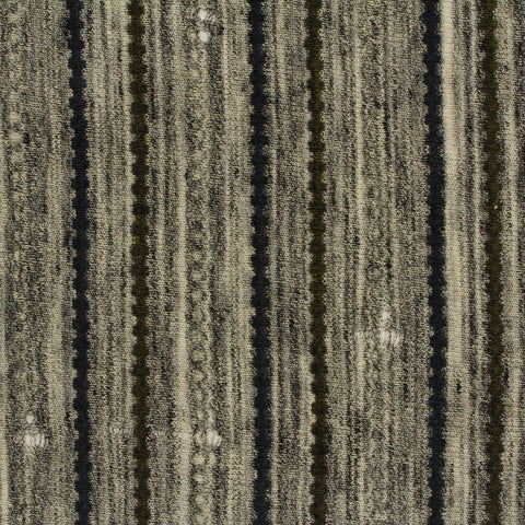 Dark Green Stripes Jersey Knit, Cotton-Poly, 109 gsm