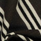 Dark Brown Vertical-Stripe Jersey Knit, Polyester — texture