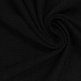 Polyester Stretch French Terry Fabric, 290 gsm, 160 cm — Black