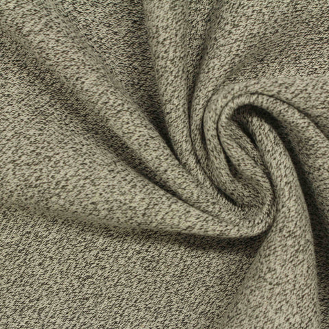 Dark Grey Heathered-Marl French Terry, Poly-Cotton, 260 gsm
