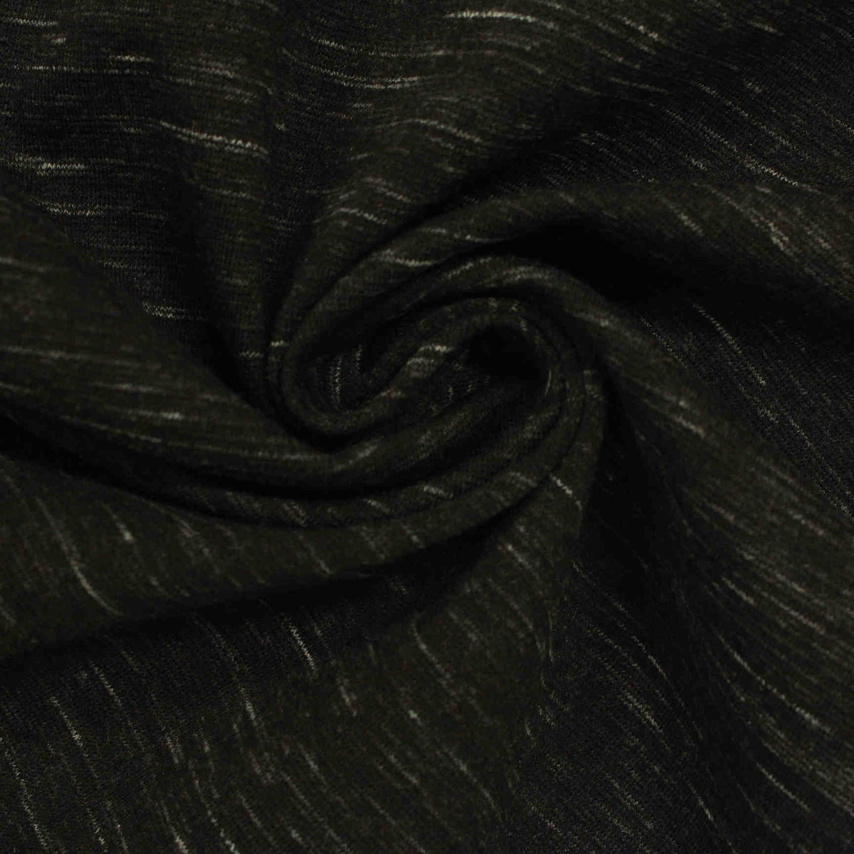 Dark Green Marl Ponte Knit, Cotton-Poly