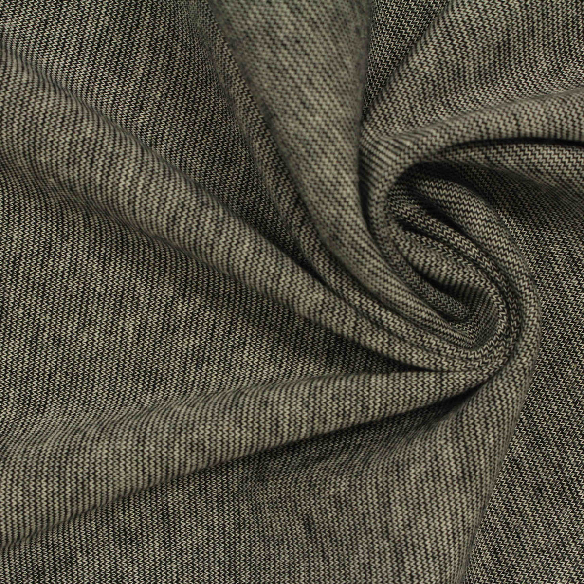 Light Grey Marl Interlock Knit, Cotton-Poly