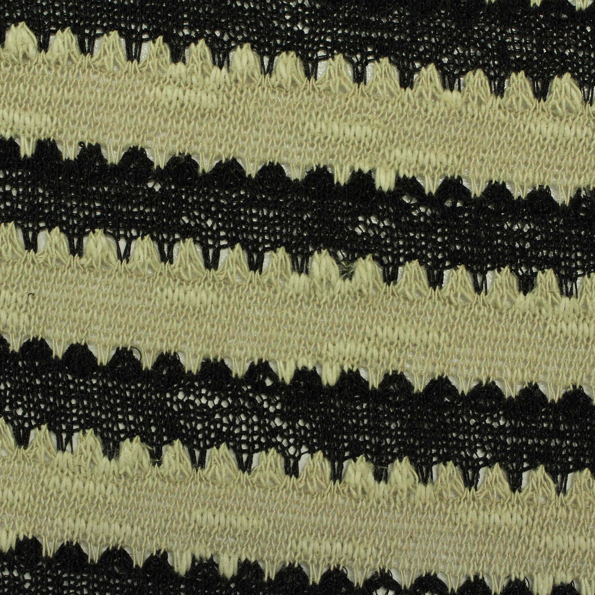Black Horizontal-Stripe Jacquard, Cotton-Poly, 210 gsm