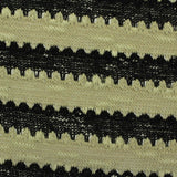 Black Horizontal-Stripe Jacquard, Cotton-Poly