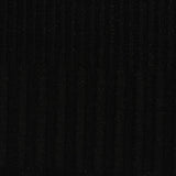 Polyester Metallic Stretch Rib Knit Fabric, 271 gsm — Black