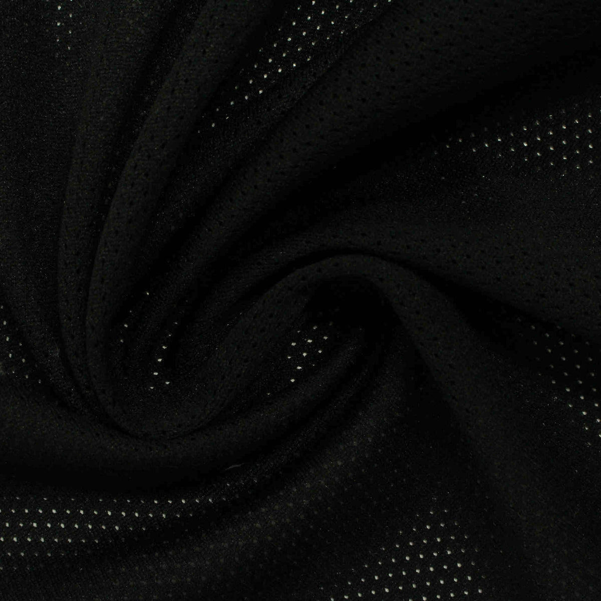 100% Polyester Mesh Fabric, 118 gsm — Black