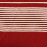 Striped Cotton Modal Jersey Knit Fabric, 160 gsm, 160 cm — Red
