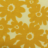 Yellow Floral Knit, Viscose-Poly
