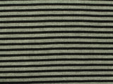 Black Horizontal-Stripe Rib Knit, Poly-Viscose