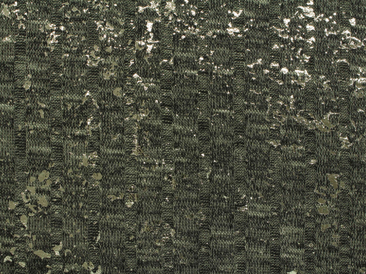 Viscose Polyester Stretch Rib Knit Fabric, 190 gsm, 150 cm — Khaki
