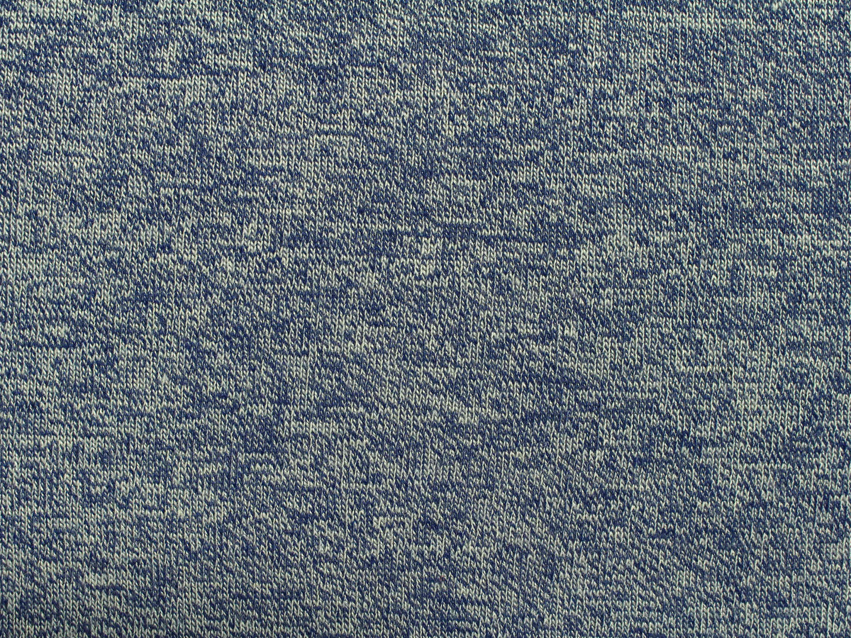 Blue Marl Jersey Knit, Viscose-Poly, 205 gsm, 160 cm, ref EF-205265