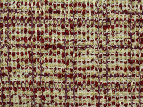 Red Textured Jacquard, Poly-Cotton