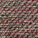 Red Marl Bouclé, Poly-Cotton — texture