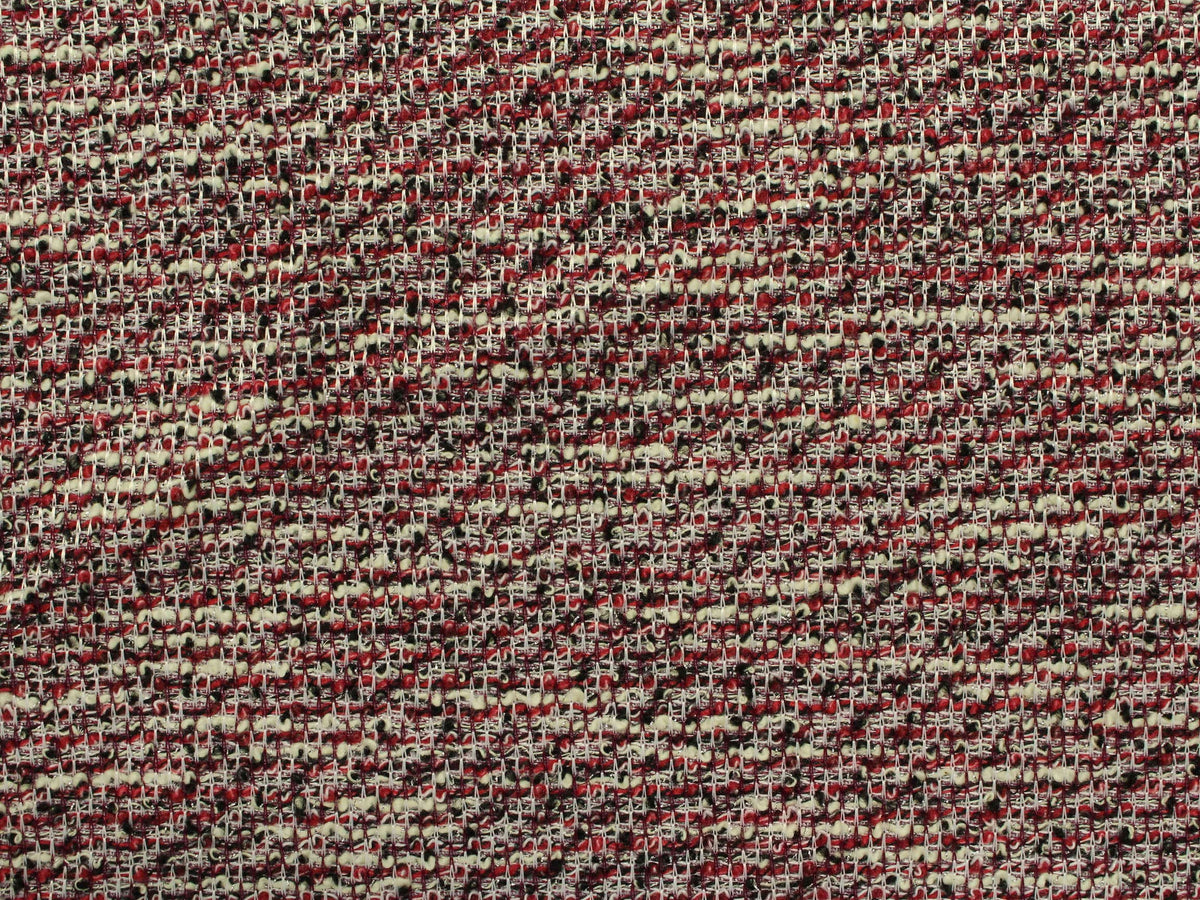 Red Marl Bouclé, Poly-Cotton