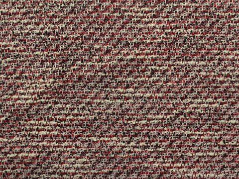 Red Marl Bouclé, Poly-Cotton