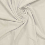 Brushed Polyester Stretch Jersey Knit Fabric, 135 gsm, 152 cm — White