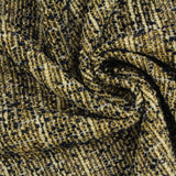Polyester Cotton Metallic Chunky Knit Fabric, 195 gsm, 160 cm — Brown